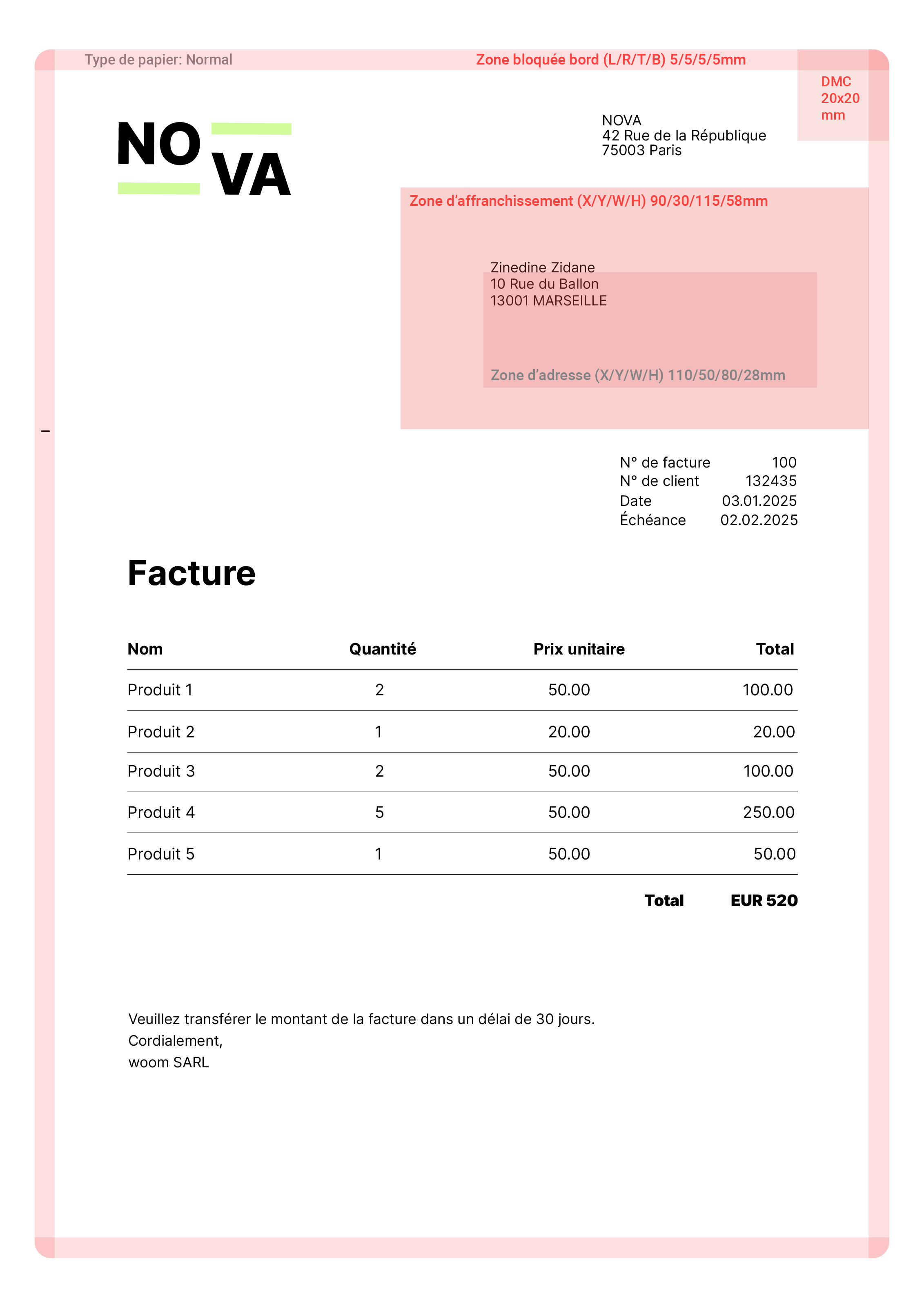 Validation de facture Pingen