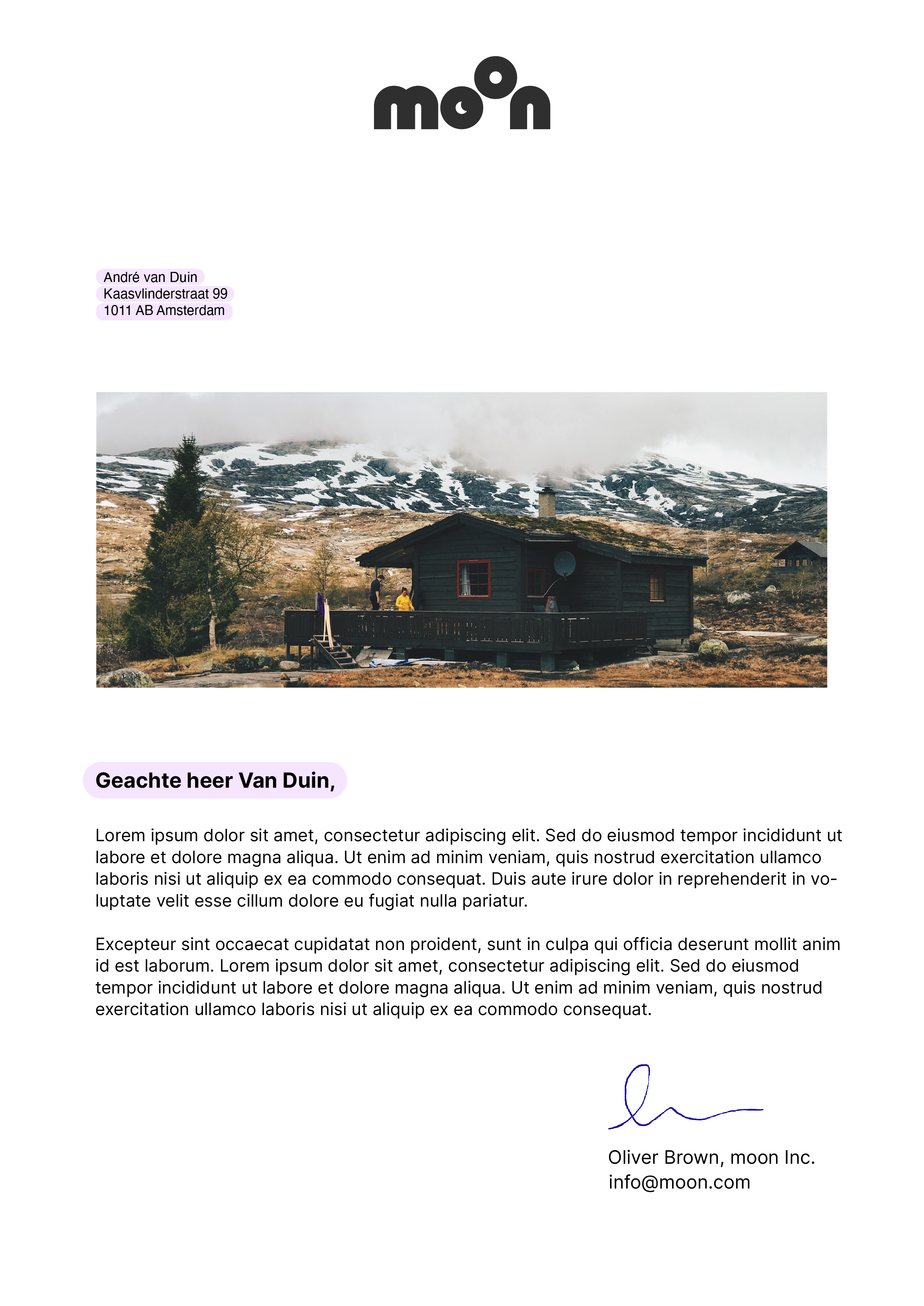 Use case – voorbeeld van een mailmerge-brief