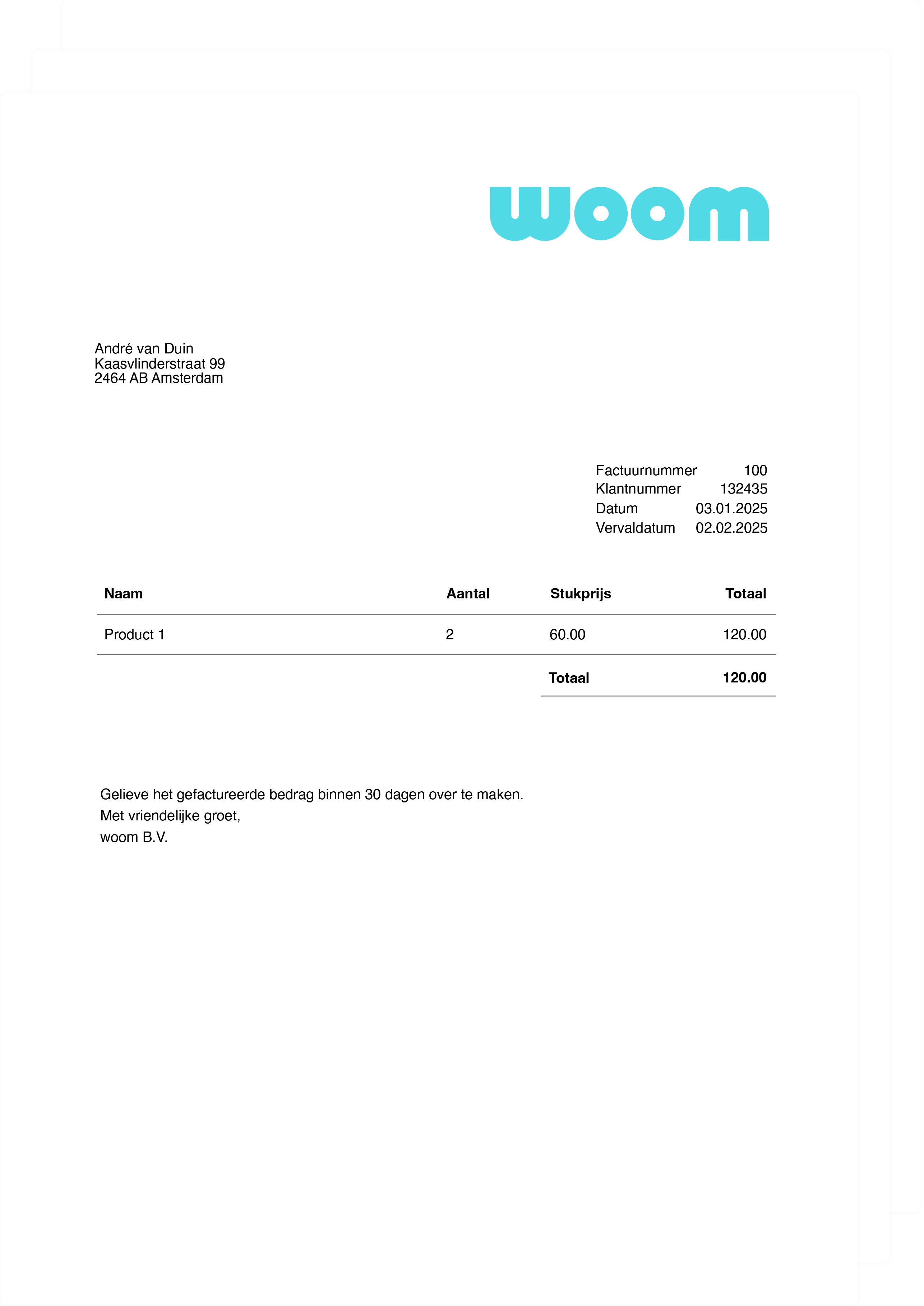 Use case bulkverzending – facturen